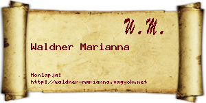 Waldner Marianna névjegykártya